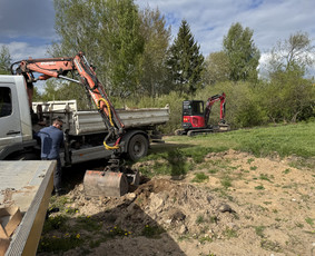 4t Mini ekskavatoriaus,bobcat.polių grežimas.griovimas / Spec. technikos nuoma Vilnius / Darbų pavyzdys ID 3940940