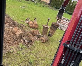 4t Mini ekskavatoriaus,bobcat.polių grežimas.griovimas / Spec. technikos nuoma Vilnius / Darbų pavyzdys ID 3940928