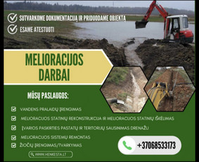 Melioracijos, inžinerinių tinklų įrengimas valymo įrenginiai - Melioracija - 1 Melioracija - Melioracijos, inžinerinių tinklų įrengimas valymo įrenginiai - 1