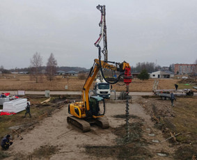 Pamatų liejimas/įrengimas - poliniai, plokštuminiai - Sraigtiniai pamatai - 2 Sraigtiniai pamatai - Pamatų liejimas/įrengimas - poliniai, plokštuminiai - 2