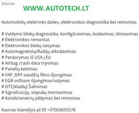 Autoelektrikas, Kompiuterinė Diagnostika Kaunas - Autoservisai, automobilių remontas - 1 Autoservisai, automobilių remontas - Autoelektrikas, Kompiuterinė Diagnostika Kaunas - 1
