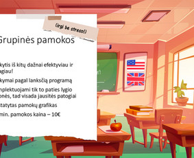 Anglų kalbos mokymas grupėje - Nuotolinės anglų kalbos pamokos suaugusiems ir gimnazistams - 1