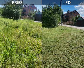 Pievų šienavimas - Žolės Pjovimas Su Trimeriu Ir Žoliapjove - 2