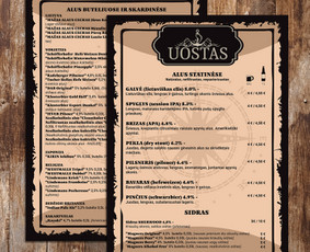 Grafinis dizainas, maketavimas, logotipai, iliustracijos - Kavinių ir restoranų meniu maketavimas - 3 Kavinių ir restoranų meniu maketavimas - Grafinis dizainas, maketavimas, logotipai, iliustracijos - 3