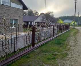 Kalviški gaminiai Tvoros Vartai Stumdomi turėklai stogeliai / Vladislav Zarumnyj / Darbų pavyzdys ID 3950156