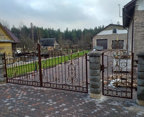 Kalviški gaminiai Tvoros Vartai Stumdomi turėklai stogeliai / Vladislav Zarumnyj / Darbų pavyzdys ID 3950160