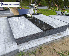 Granito plokštėmis dengta kapavietė
