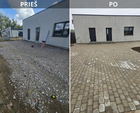 Įvairių trinkelių klojimas - Drenažo įrengimas - 2 Drenažo įrengimas - Įvairių trinkelių klojimas - 2