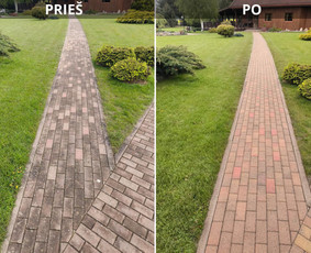 Trinkelių, stogo, fasado plovimas / Vienas žingsnis - plovimo paslaugos / Darbų pavyzdys ID 3954780