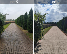 Trinkelių, stogo, fasado plovimas / Vienas žingsnis - plovimo paslaugos / Darbų pavyzdys ID 3955068