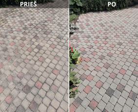 Trinkelių, stogo, fasado plovimas / Vienas žingsnis - plovimo paslaugos / Darbų pavyzdys ID 3955088