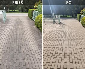 Trinkelių, stogo, fasado plovimas / Vienas žingsnis - plovimo paslaugos / Darbų pavyzdys ID 3955104