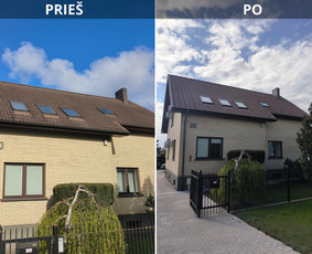 Trinkelių, stogo, fasado plovimas / Vienas žingsnis - plovimo paslaugos / Darbų pavyzdys ID 3955124
