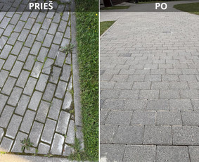 Trinkelių plovimas, terasų, fasadų valymas - Trinkelių valymas - 2 Trinkelių valymas - Trinkelių plovimas, terasų, fasadų valymas - 2