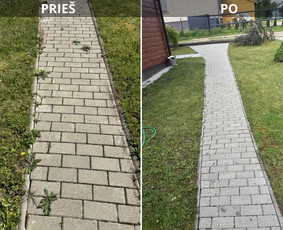 Trinkelių plovimas, terasų, fasadų valymas - Trinkelių valymas - 1 Trinkelių valymas - Trinkelių plovimas, terasų, fasadų valymas - 1