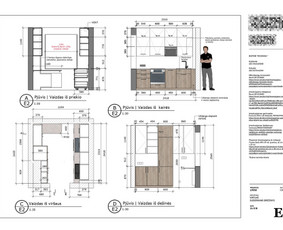 Virtuvės baldų projektavimas - Korpusinių baldų projektavimas/ brėžiniai - 2