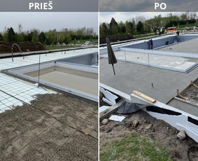 Betonavimo darbai, betonavimas - Grindų betonavimas ir paruošiamieji darbai - 2