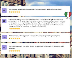 Italų kalba iš Italijos! - Italų kalbos mokymas grupėje - 1 Italų kalbos mokymas grupėje - Italų kalba iš Italijos! - 1