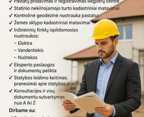 Pastatų pridavimas ir registravimas Registrų centre - Matininkai, geodezininkai - 1 Matininkai, geodezininkai - Pastatų pridavimas ir registravimas Registrų centre - 1