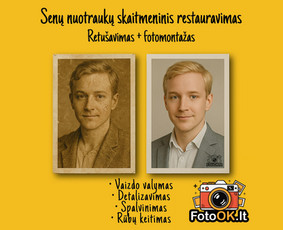 Nuotraukų retušavimas ir senų nuotraukų restauravimas / M. D. / Darbų pavyzdys ID 3979995