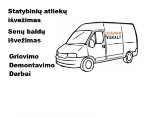 Griovimo darbai, Šiukšliu,statybinių atliekų išvežimas. - Krovinių pervežimas - 3 Krovinių pervežimas - Griovimo darbai, Šiukšliu,statybinių atliekų išvežimas. - 3