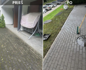 Trinkelių plovimas, terasų, fasadų valymas - Srautinis valymas - 1 Srautinis valymas - Trinkelių plovimas, terasų, fasadų valymas - 1