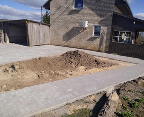 Visų tipų trinkelių klojimas, lietaus nevedimas. / Trinkeliu meistrai / Darbų pavyzdys ID 3986641