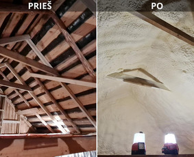 Stogo, oro tarpo, sienų, šiltinimas poliuretano putomis - Apšiltinimas, šiltinimas - 4 Apšiltinimas, šiltinimas - Stogo, oro tarpo, sienų, šiltinimas poliuretano putomis - 4