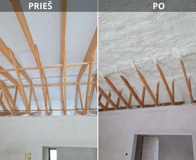 Stogo, oro tarpo, sienų, šiltinimas poliuretano putomis - Apšiltinimas, šiltinimas - 2 Apšiltinimas, šiltinimas - Stogo, oro tarpo, sienų, šiltinimas poliuretano putomis - 2