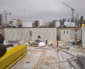 Pamatų betonavimas. Monolitinių sienų, pagrindų įrengimas. - Plokštuminiai pamatai - 1 Plokštuminiai pamatai - Pamatų betonavimas. Monolitinių sienų, pagrindų įrengimas. - 1