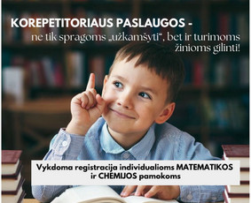 Individualios bei grupinės matematikos ir chemijos pamokos - Mokymai, kursai, kalbos - 1 Mokymai, kursai, kalbos - Individualios bei grupinės matematikos ir chemijos pamokos - 1