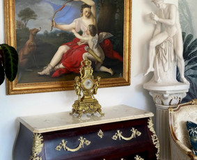 130x100cm drobė, akriliiai dažai. Pompeo Batoni paveikslo "Diana ir Kupidonas" interpretacija, reprodukcija. 2025.