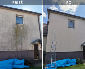 Trinkelių, stogo, fasado plovimas / Vienas žingsnis - plovimo paslaugos / Darbų pavyzdys ID 4002911
