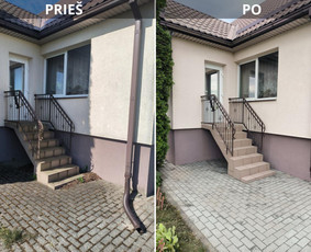 Trinkelių, stogo, fasado plovimas - Trinkelių valymas - 2 Trinkelių valymas - Trinkelių, stogo, fasado plovimas - 2