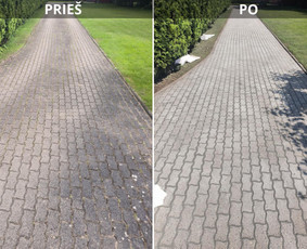 Trinkelių, stogo, fasado plovimas - Trinkelių valymas - 1 Trinkelių valymas - Trinkelių, stogo, fasado plovimas - 1