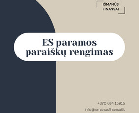 Es paramos paraiškų, verslo planų, projektų rengimas - ES paramos projektų rengimas ir administravimas - 1 ES paramos projektų rengimas ir administravimas - Es paramos paraiškų, verslo planų, projektų rengimas - 1