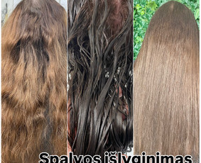 Plaukų dažymas - Plaukų tiesinimas,procedūros ,antakių blakstienų laminavimas - 1
