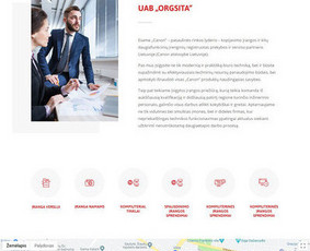 Canon orgtechnika prekiaujančios įmonės internetinė svetainė www.orgsita.lt