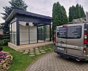 Karkasiniai namai,terasos stogin ir kiti statiniai iki raktų - Stoginės, stoginių gamyba - 1 Stoginės, stoginių gamyba - Karkasiniai namai,terasos stogin ir kiti statiniai iki raktų - 1