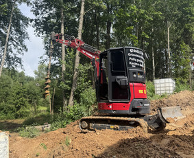 4t Mini ekskavatoriaus,bobcat.polių grežimas.griovimas / Spec. technikos nuoma Vilnius / Darbų pavyzdys ID 4021495