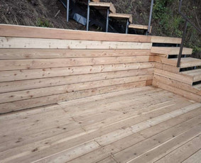 Mediniai laiptai, gamyba - Terasų įrengimas, montavimas - 1