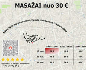 Masažai: *Gilieji *Atpalaiduojamieji *Pagal probleminę zoną. - Masažo paslaugos - 2 Masažo paslaugos - Masažai: *Gilieji *Atpalaiduojamieji *Pagal probleminę zoną. - 2