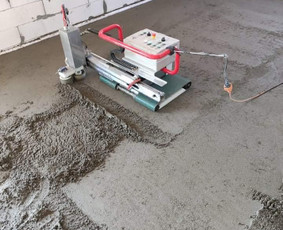 Statybos darbai - Grindų betonavimas. - 1