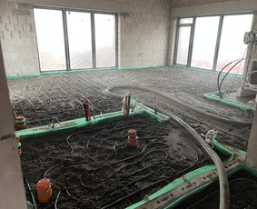 Statybos darbai - Grindų betonavimas. - 2