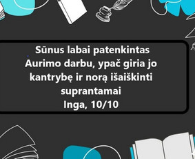 Matematikos korepetitorius - pamokos su šimtukininku / Aurimas / Darbų pavyzdys ID 4032123