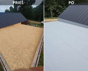 Plokščių Stogų Dengimas Pvc, Epdm ir bitumine Danga / Tvirti stogai / Darbų pavyzdys ID 4034207