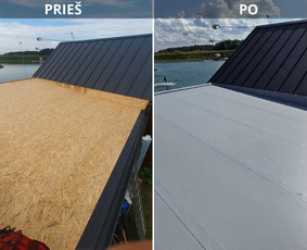 Plokščių Stogų Dengimas Pvc, Epdm ir bitumine Danga / Tvirti stogai / Darbų pavyzdys ID 4034211
