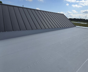 Plokščių Stogų Dengimas Pvc, Epdm ir bitumine Danga / Tvirti stogai / Darbų pavyzdys ID 4034213