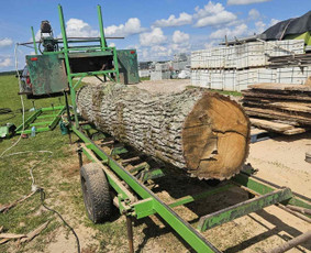 Mobilūs gateriai, medienos pjovimas - Medienos pjovimas mobiliu gateriu - 1