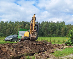 Ekskavatoriaus nuoma - Sklypų lyginimas.vejos irengimas apželdinimo darbai - 2